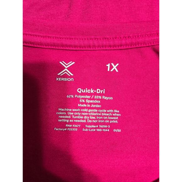 Xersion 1x women's quick dry pink athletic tshirt - Picture 4 of 6